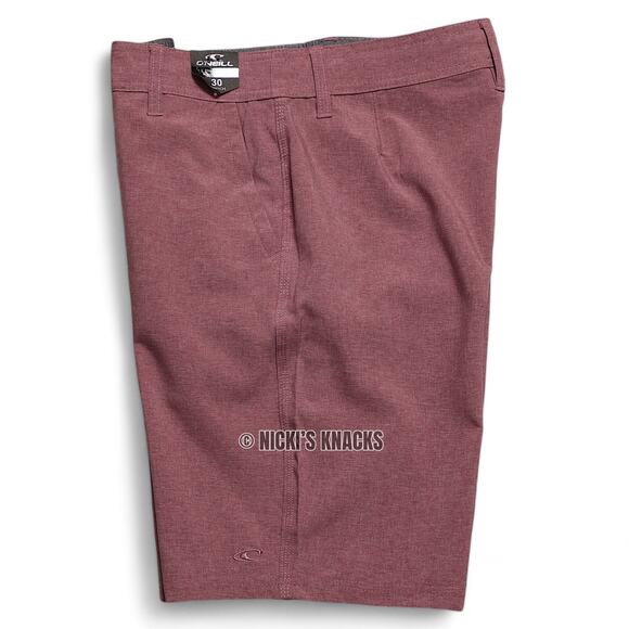 O'Neill Reserve Hybrid Water Shorts Port Red Stretch Swim Trunks Size 30 - Picture 4 of 12